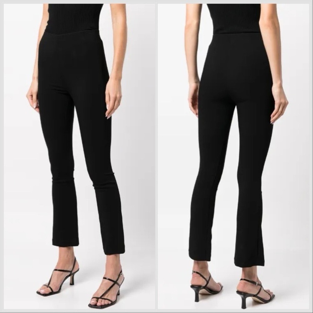 SPRWMN Black Bootleg Cropped Trousers Flared Pants Sz S